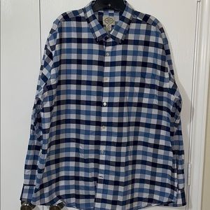 Men’s St. John’s Bay blue button down shirt SZ XXL